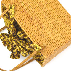 アタバッグの編み目の写真
