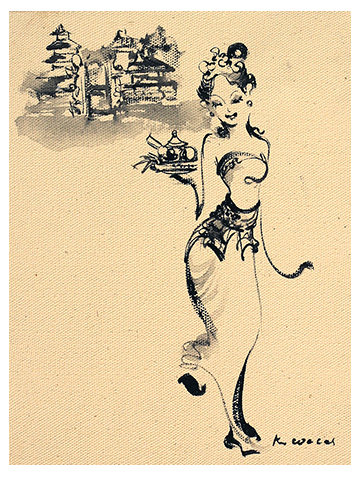 バリ絵画 バリ島の女性シリーズの画像