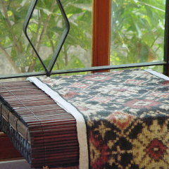 トゥトゥラダンモチーフのグリンシン(gr0009)　バリ島で織られたグリンシン（ダブルイカット）