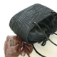 オリジナル黒アタバッグ、皮の持ち手＆オーガンジー z0287