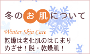 冬のお肌の乾燥とお手入れポイント