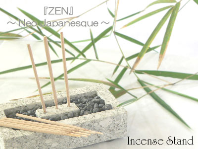 ストロトール製のインセンススタンド(お香立て) ZEN/グレー(i0055)をバリ島より販売♪