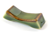 和風のおしゃれなジェンガラ箸置き！四角い緑の陶器です
