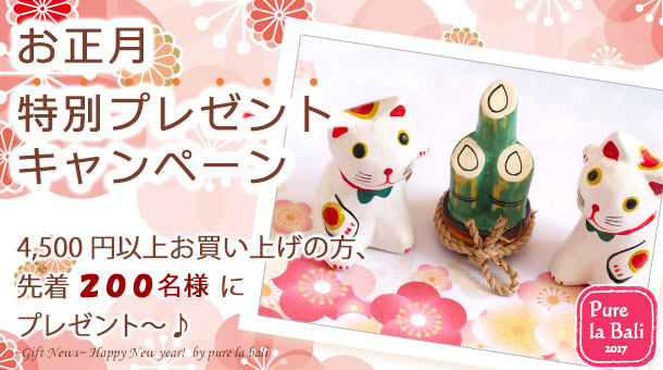 4500円以上お買い上げの方にプレゼント!