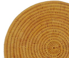 アタ製超極細編み丸形コースター 編み目の写真