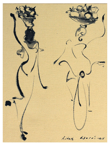 ジャラン・ジャランのバリ絵画の画像