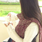 手編みマフラー