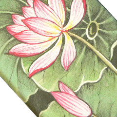 バリ絵画・バリ島のお花の画像