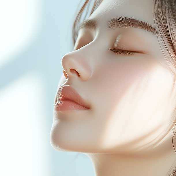 目元オイルを使った女性