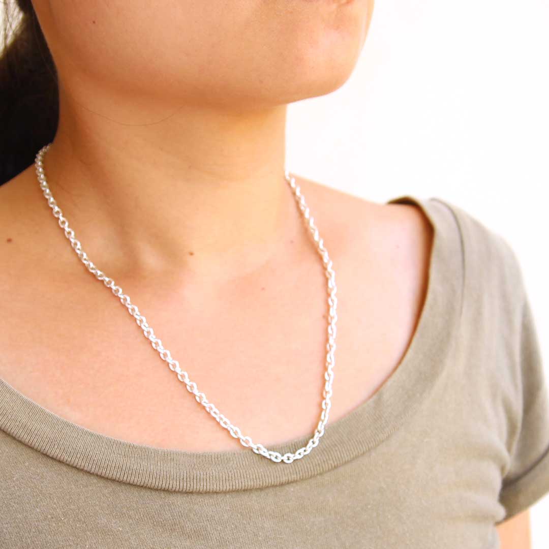 純銀のネックレスチェーン55cm