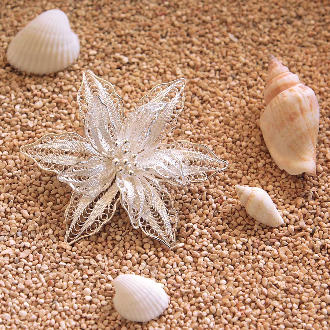 銀線細工ブローチ(si0120)のデザイン