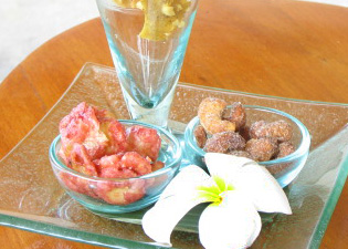 バリ島製ガラス食器の画像